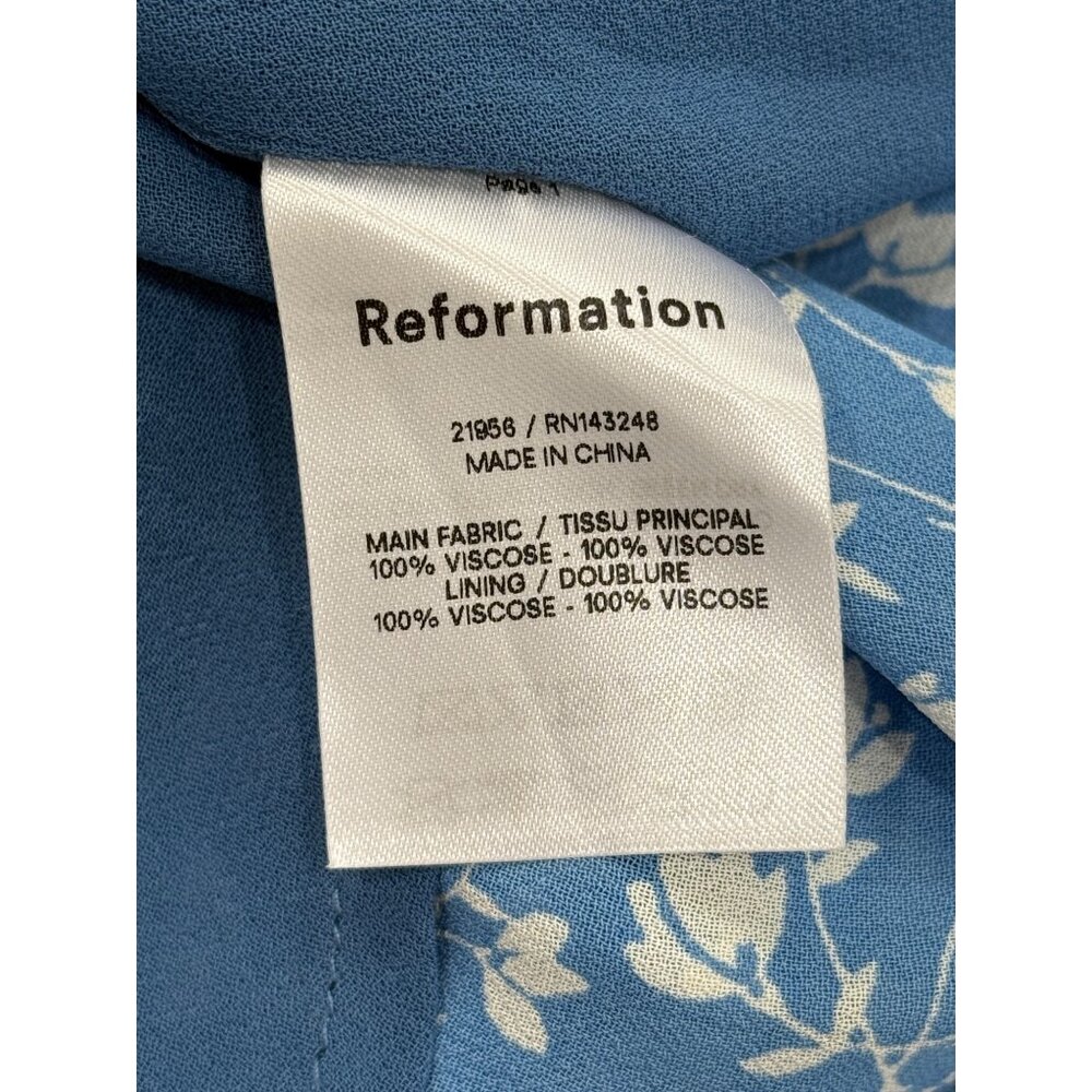 Reformation Blue Floral Midi Dress - Picture 9 of 10